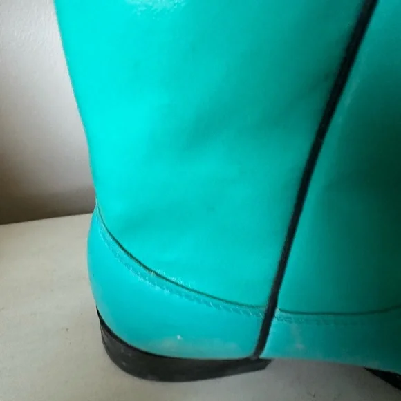 Vintage wrangler roper women’s or kids  teal boots made in USA - Picture 5 of 13